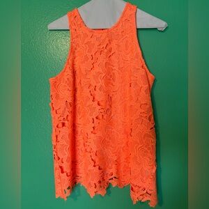 Gianni Bini Orange Lace Tank Top